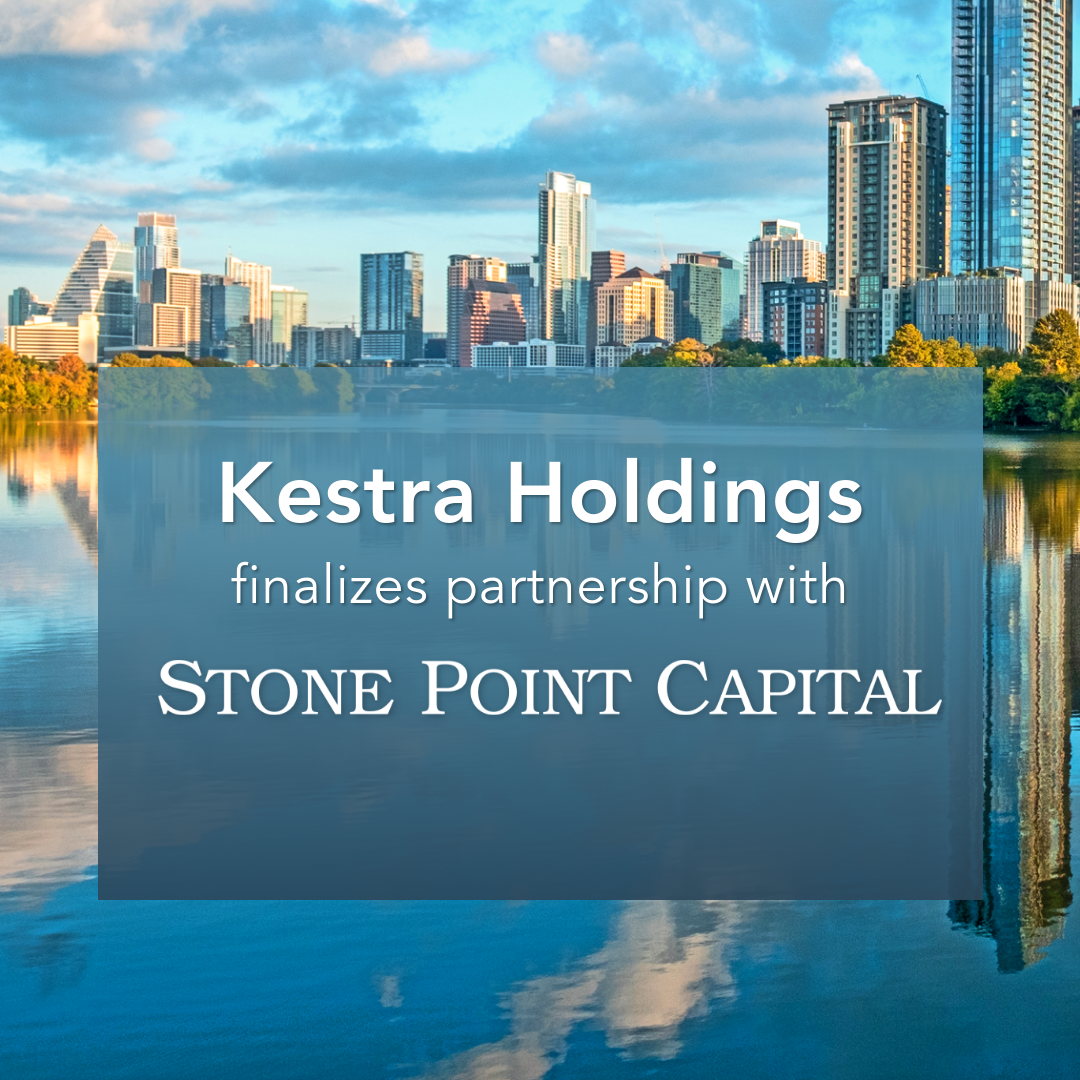 Graphic announcing that Kestra has finalized their partnership with Stone Point Capital