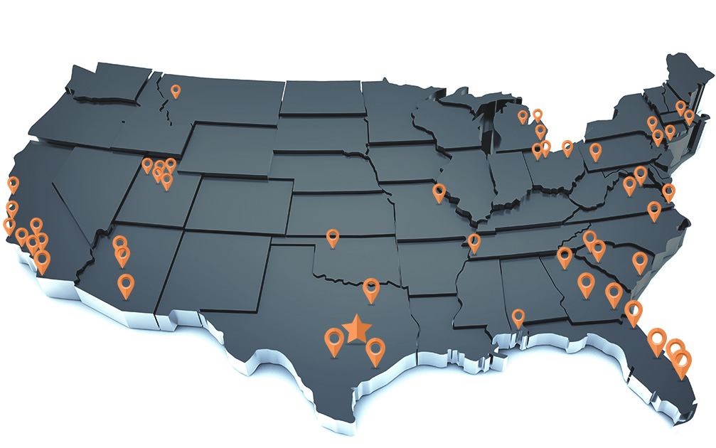 Map of Kestra PWS advisor offices